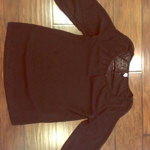 3/4 sleeve black sz small
